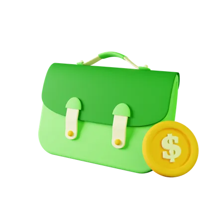 Money Briefcase  3D Icon