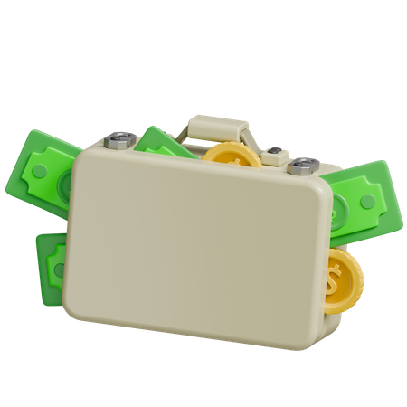 Money Briefcase  3D Icon