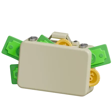 Money Briefcase  3D Icon