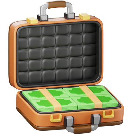 Money Briefcase  3D Icon