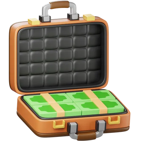 Money Briefcase  3D Icon