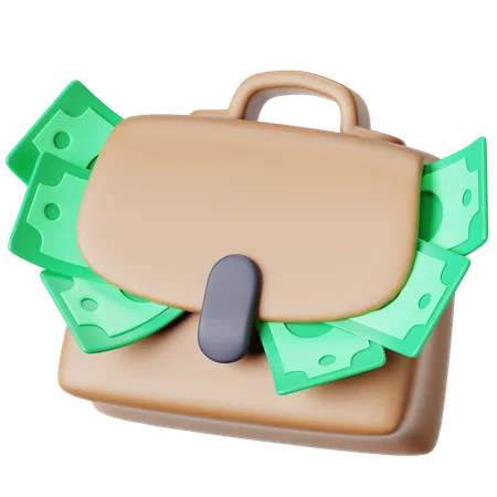 Money Briefcase  3D Icon