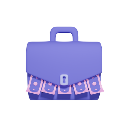 Money Briefcase  3D Icon