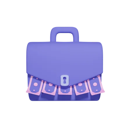 Money Briefcase  3D Icon