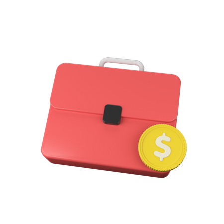 Money Briefcase  3D Icon