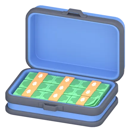 Money briefcase  3D Icon