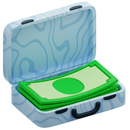 Money Briefcase  3D Icon