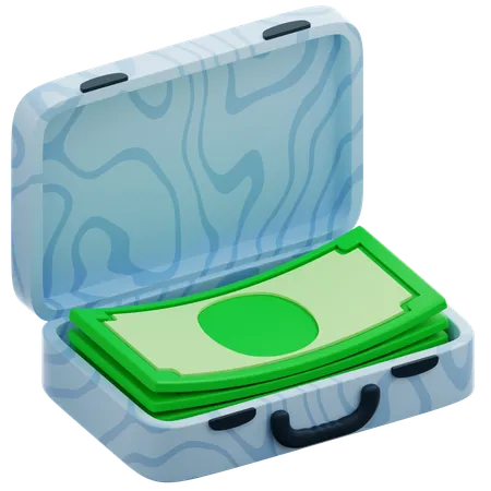 Money Briefcase  3D Icon