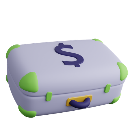 Money Briefcase  3D Icon