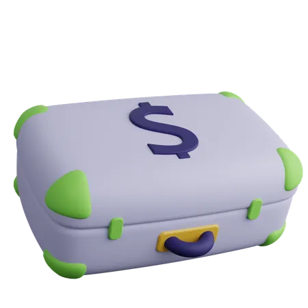 Money Briefcase  3D Icon