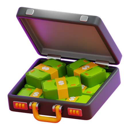 MONEY BRIEFCASE  3D Icon