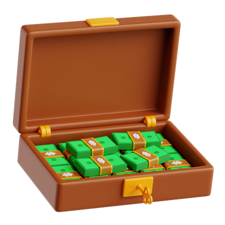 Money Briefcase  3D Icon