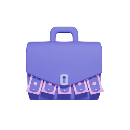 Suitcase And Money Download This Item Now 3D Icon