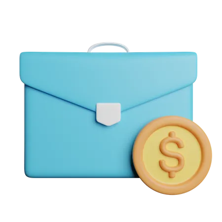 Briefcase Work Bag 3D Icon