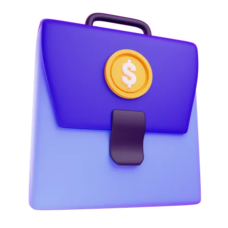 3 D Money Briefcase With Isolated Background 3D Icon