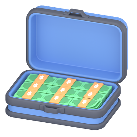Money briefcase  3D Icon