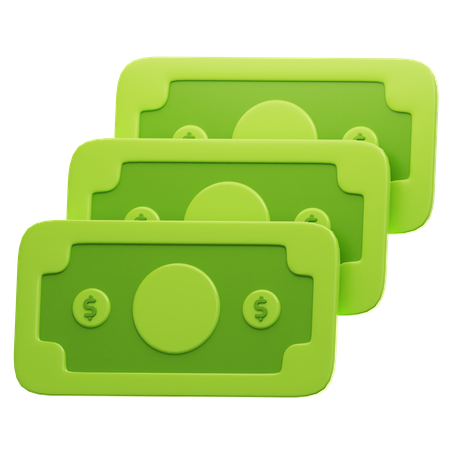 Money bundle  3D Icon