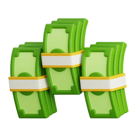 お金の束  3D Icon