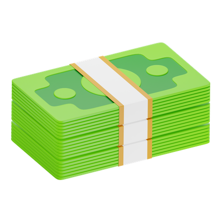 Money Bundle  3D Icon
