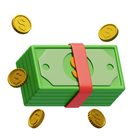 Money Bundle  3D Icon