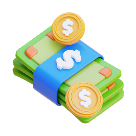 Money Bundle  3D Icon