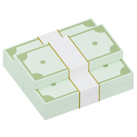 Money Bundle  3D Icon