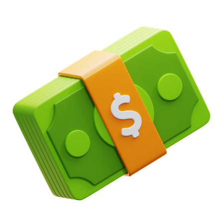 Money bundle  3D Icon