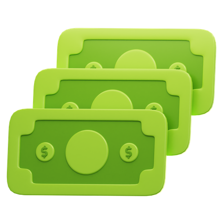 Money bundle  3D Icon