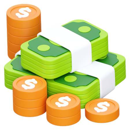 Money Bundle  3D Icon