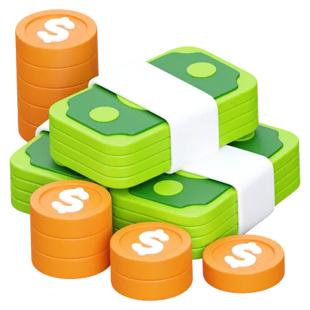 Money Bundle  3D Icon