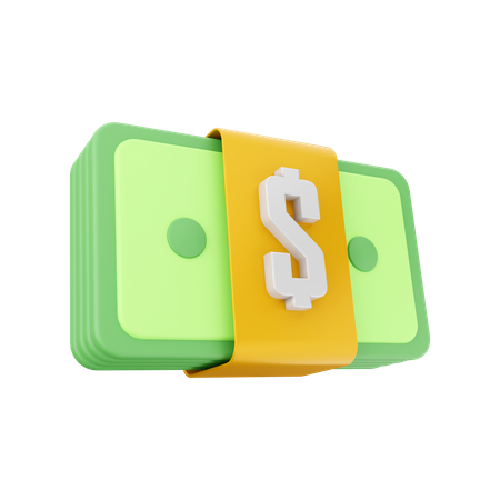 Money Bundle  3D Illustration