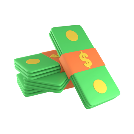 Money Bundle  3D Illustration