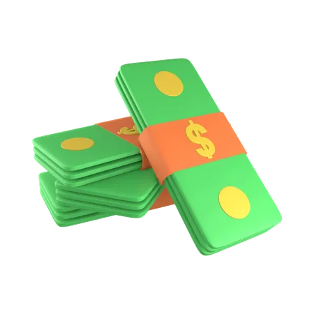 Money Bundle  3D Illustration