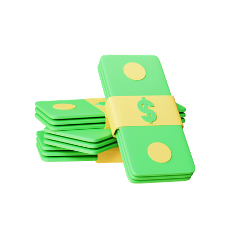 Money Bundle  3D Illustration