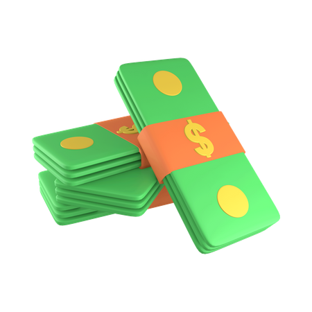Money Bundle 3D Illustration