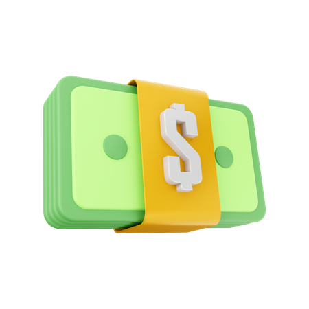 Money Bundle  3D Illustration