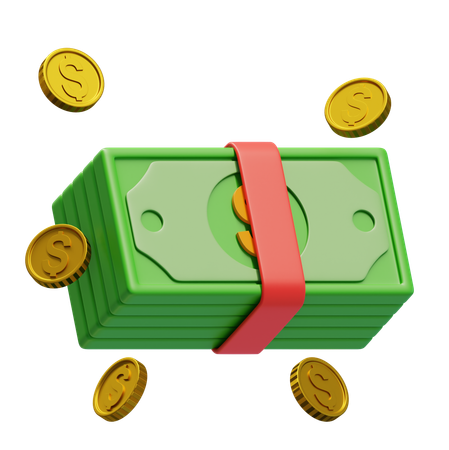 Money Bundle  3D Icon