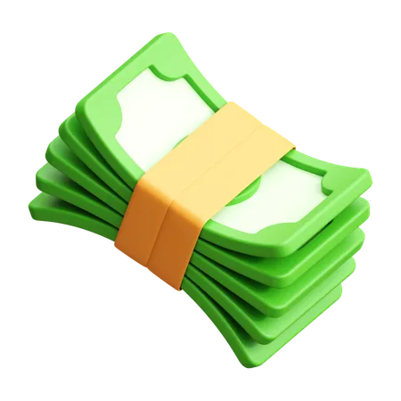 Money Bundle 3 D Render Icon 3D Icon