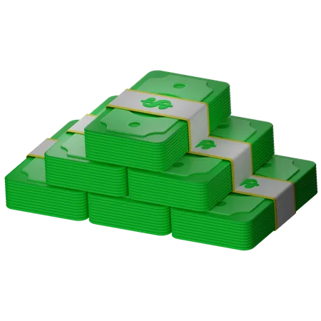 Money Bundle Stack 3D Icon