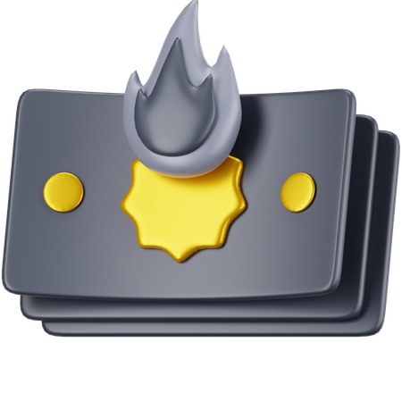 Money Burn  3D Icon