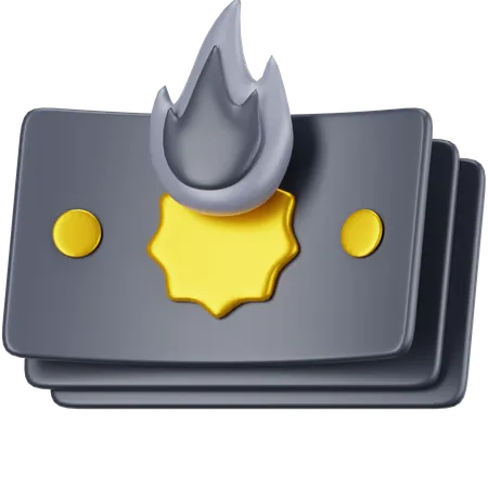 Money Burn  3D Icon