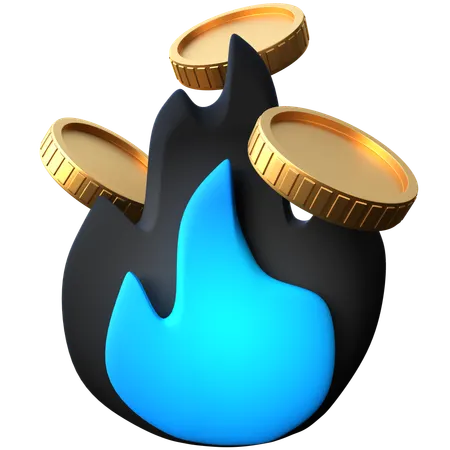 Money Burn  3D Icon