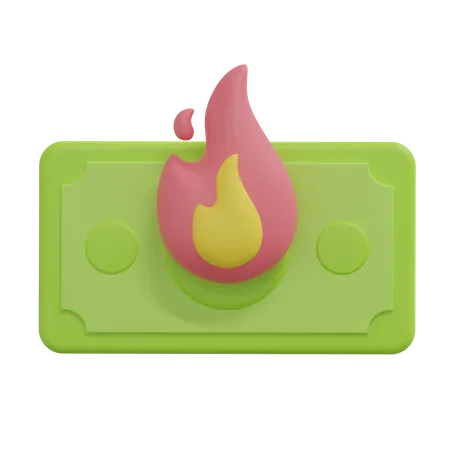 Burn Rate Illustration 3D Icon