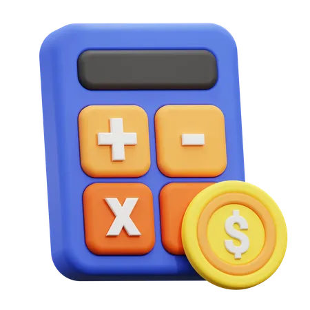 3 D Money Calculation Icon 3D Icon