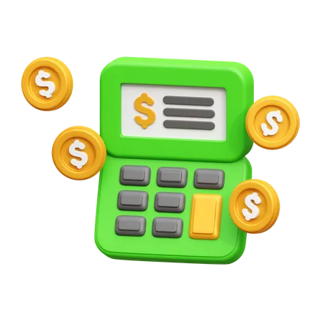 Money Calculation  3D Icon