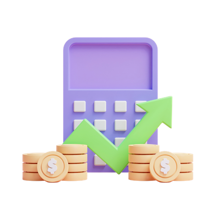 Money Calculation  3D Icon