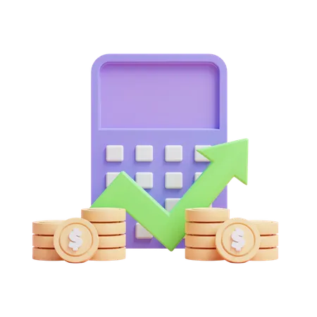 Money Calculation  3D Icon