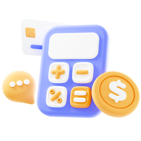 Money Calculation  3D Icon