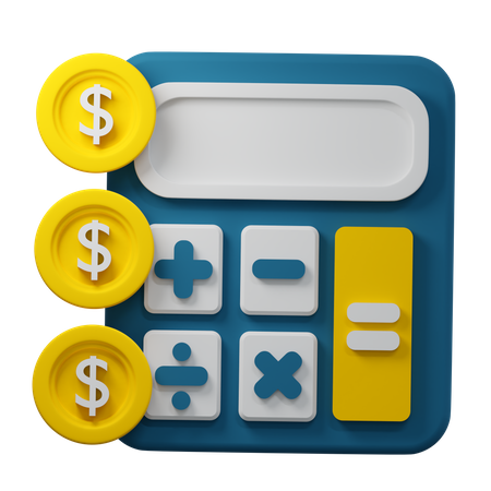 Money Calculation  3D Icon