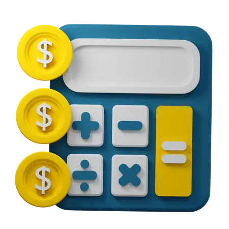 Money Calculation  3D Icon